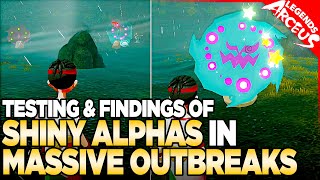 Finding How to Get Shiny Alpha Pokemon in Massive Mass Outbreaks  Pokemon Legends Arceus [upl. by Oicnerolf213]