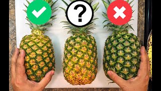 The secret of how to pick a sweet juicy pineapple piña  4 things to look for  How to cut it [upl. by Hadihahs]