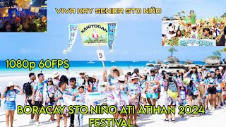 BORACAY ISLAND PHILIPPINES ATI ATIHAN FESTIVAL 2024 CELEBRATION WHITE BEACH1080p 60FPS [upl. by Musihc]