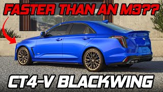 How Fast is the 2022 Cadillac CT4V Blackwing 14 Mile Drag Race and Analysis [upl. by Tita]