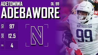 Adetomiwa Adebawore  𝟡𝟡  Northwestern Wildcats DL [upl. by Inod]