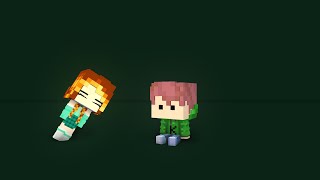 sussy baka meme cute kim and noi cute  hungry minecraft animation [upl. by Klinges]