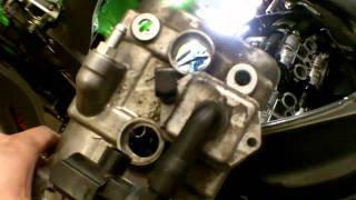 Valve clearance adjustment using shims on a motorcycle Part 3 [upl. by Eivol]