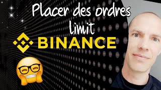 Binance Tuto  Comment placer des ordres limit [upl. by Seda]