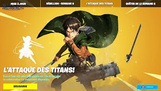 LATTAQUE DES TITANS ça arrive sur fortnite [upl. by Nnyrat651]