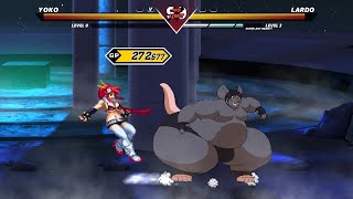 Yoko Vs Lardo  Mugen Fighting Games [upl. by Odnam]