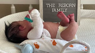 Reborn Family adopts a baby  Silicone Reborn comes to life during Box Opening🤰🏻👶🏻🤯🥳 [upl. by Eilrebmik]