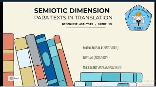 SEMIOTIC DIMENSION PARATEXT IN TRANSLATION kelompok 13 [upl. by Warton]