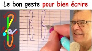 Ecriture française gs cp ce1  Comment bien écrire la lettre f  6 [upl. by Towrey284]