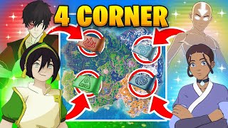 The MYTHIC 4 CORNER AVATAR Challenge in Fortnite [upl. by Aymer]