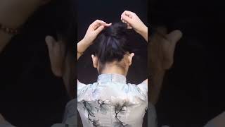 Updo hairstyle with qipao hair hairstyle hairtutorial [upl. by Yenahteb]