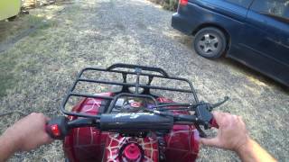 Coolster ATV3125XR8U 125cc ATV  startup amp ride [upl. by Nagyam]