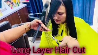 How To Long Layer Hair Cut  advanced layer hair cut  step with layer hair cut  easy way step by [upl. by Yurt]