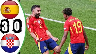 Spain vs Croatia 3 0 Extеndеd Highlights  All Goals [upl. by Rosalinde]