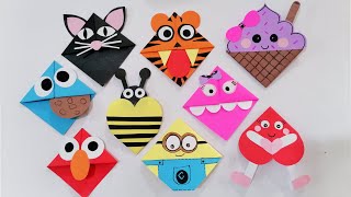 Easy DIY Bookmarks  Cute Bookmarks For Kids  Paper Craft [upl. by Ojyllek]