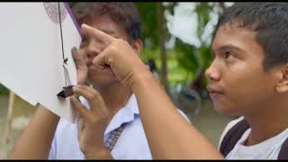 using clinometer finding the height of a shs building [upl. by Cutler900]