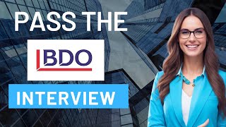 2023 Pass the BDO Interview  BDO Video Interview [upl. by Nolla]