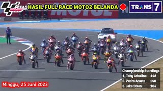 Hasil Full Race Moto2 Belanda 2023  Jake Dixon Juara Moto2 gp Belanda 2023  Hasil MotoGP hari ini [upl. by Llertak]