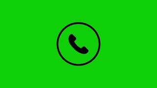 Calling Icon Green Screen  Calling Icon Animation  Overlay [upl. by Xavler]