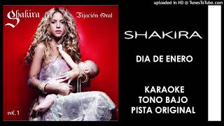 Shakira Dia de Enero  Karaoke tono bajo [upl. by Onitrof]