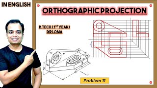 Orthographic ProjectionProblem 11 [upl. by Myrilla]