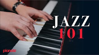 Jazz Piano 101 Beginner Piano Lesson [upl. by Leahcimrej935]