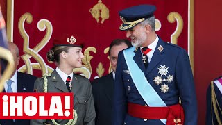 Así ha sido el estreno de la princesa Leonor como militar en la Fiesta Nacional [upl. by Atnad]