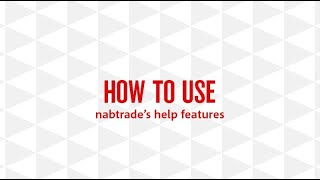 How to use nabtrades help features [upl. by Asital]