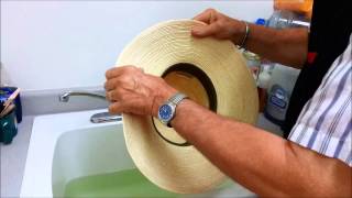 How to Shape a Palm Leaf Cowboy Hat [upl. by Ennayd]