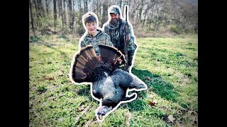 Donovans First Turkey  Illinois Youth Turkey Hunt 2024  TRIPLE BEARDED TURKEY [upl. by Nnel16]