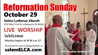 Live Worship at Salem on REFORMATION SUNDAY  October 29 2023 [upl. by Godding808]