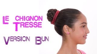 Coiffure express le chignon tresse version Bun  Idéal pour tous les jours [upl. by Teodor]