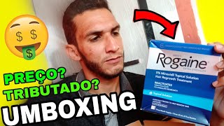 MINOXIDIL ROGAINE UNBOXING em português [upl. by Nissensohn]