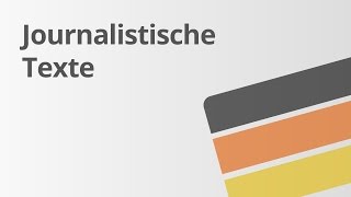 Journalistische Textsorten  Deutsch  Textsorten und Aufsatz [upl. by Ellehcirt]