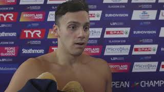 James Guy determined to impress in European Championships 200m butterfly final [upl. by Lazar907]