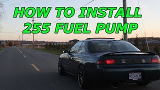 240SX S14 Build EP8 255 Fuel Pump Install [upl. by Anitra715]