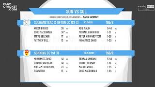 Sonning CC 1st XI v Sulhamstead amp Ufton CC 1st XI [upl. by Hamlen283]