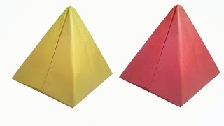 How to make Paper Pyramid  very easy   DIY Crafts [upl. by Prosperus]