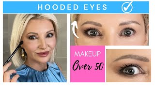 Hooded Eyes Makeup Tutorial for Mature Eyes ⎮ Over 50 [upl. by Newsom]