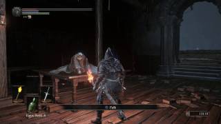 Dark Souls lll Ashes of Ariandel  Use Contraption Key amp Free Lady Elfriede Intro Dialogue Sequences [upl. by Jonme]