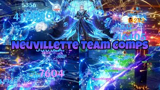 Neuvillette Team Comps  Spiral Abyss 1212 [upl. by Jevon]