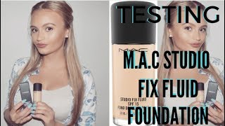 TESTING MAC STUDIO FIX FLUID FOUNDATION [upl. by Aelsel]