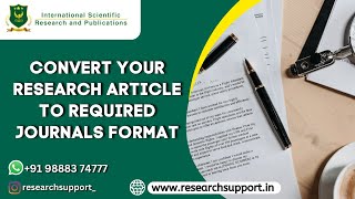 Convert your research paper into any journals format quicklyresearchtopics [upl. by Saville]