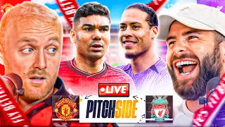 MAN UTD vs LIVERPOOL  Pitch Side LIVE [upl. by Enitsej575]