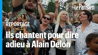 Obsèques d’Alain Delon à Douchy  « J’ai fait 400 km pour lui déposer des fleurs » [upl. by Assenov179]