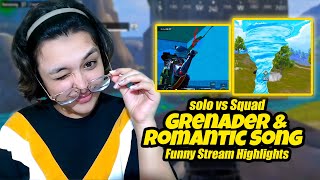 Grenades and Romantic Song  Solo vs Squad Stream Highlights [upl. by Bible]