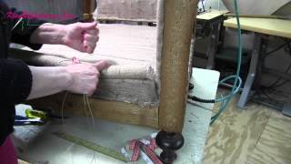 Upholstery Sewing On An Edge Roll [upl. by Aissatsana579]