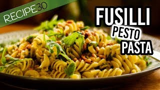 Fusilli Pesto Pasta with homemade pesto [upl. by Leahcimal572]