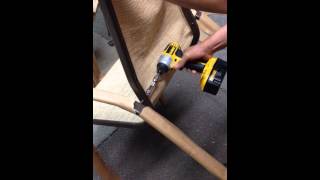 How to Replace Sling Fabric on Patio Furniture [upl. by Brom]