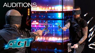 Blade 2 Blade Brings Simon Cowell on Stage For a Shocking Performance  AGT 2022 [upl. by Dymphia]